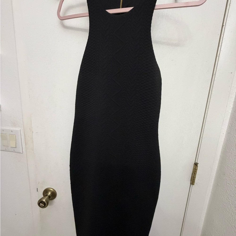 Express Black Textured Dress NWOT